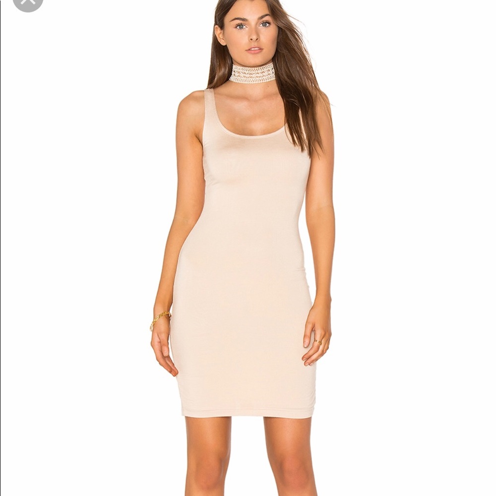 Blq tan mini dress.